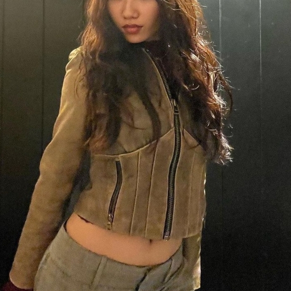 GUESS VINTAGE Women's LEATHER JACKET Size S - Picture 2 of 9